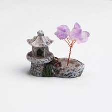 Natural Amethyst Tree Crystal Quartz Mineral Ornament Tree of Life Healing Reiki