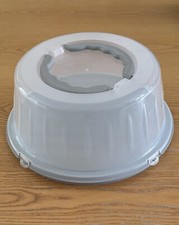 Large Round Cake Carrier / Storage Box / Container With Lockable Lid & Handles