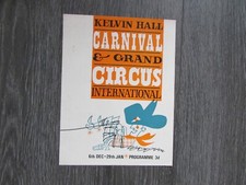 Kelvin Hall International Circus & Carnival Glasgow 1965 - 1966 Programme
