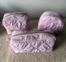 Set of 3 Toiletries Makeup Skincare Travel Containers Cosmetic Bag