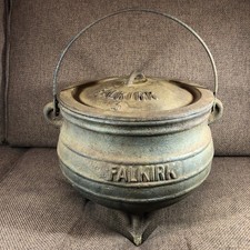 Antique Falkirk Cast Iron 3 Legged Pot Cauldron Model No 3 Good Condition Rare