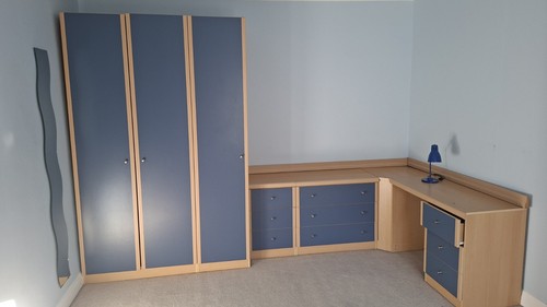 Blue light wood 5pc bedroom - 5pc,