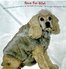 Faux Fur Gilet XS For Dog