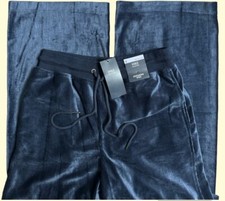 BNWT M&S Ladies Navy Soft Corduroy Wide Leg Joggers - UK Various Sizes