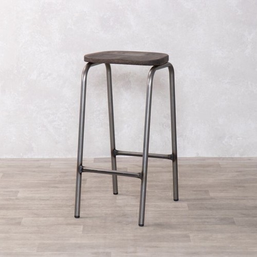 Dark oak lab stool - oak,