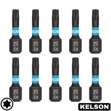 T20 Torx 25mm Star Impact Screwdriver Bits Magnetic 1/4" Universal KELSON