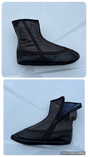 Leather socks with fleece - socks,