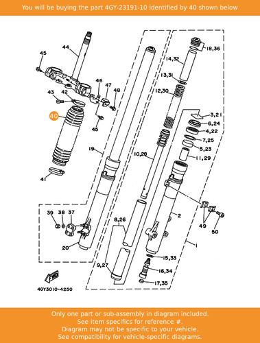 Yamaha boot 4gy - 4gy-23191-10, oem