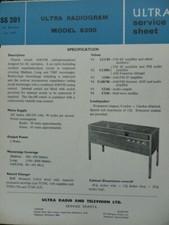 Ultra Radiogram player Model 6300 Service manual