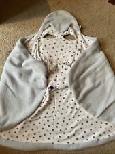 Morrck Size 1 All Season Baby Hoodie Car Seat Buggy Blanket Pastel Blue Fleece
