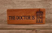 Dr Who Tardis Wood Sign Plaque