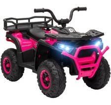12V Kids Electric Ride on ATV Battery Powered Quad Bike Spring Suspension Pink