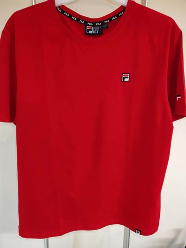 Fila white line red - white, t-shirt