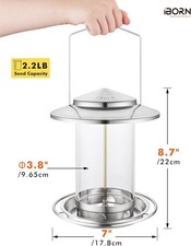 iBorn Metal Bird Feeder for