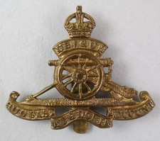 Military Brass Q/C Cap/Beret Badge Royal Artillery British Army Firmin