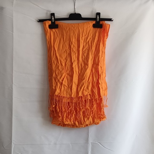 Bright orange scarf tassel - orange,