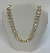 VINTAGE CHRISTAIN DIOR NECKLACE FAUX PEARLS SIGNED IRIDESCENT 18" HENKEL&GROSSE
