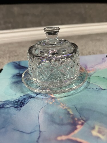 Lead crystal cut glass domed - crystal,