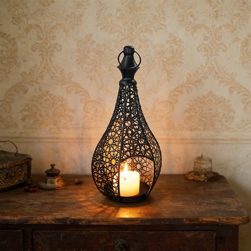Retro gourd shape metal candle - shape,