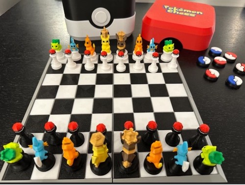 Pokémon chess set board - pokémon,
