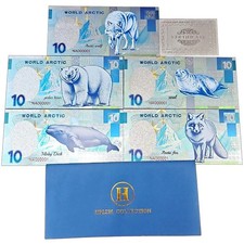 5 Piece Arctic Animals Silver