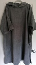 New Towelling  Swimming/bath Robe Grey  M/L. On trend. Suit male/female.