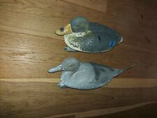 pair vintage Sport Plast Floating  Drake Duck Decoy Pond Shooting Hunting