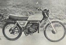SUZUKI TS 125 B ORIGINAL 1978 REPORT + TECH SPEC COVERING 1 PAGE