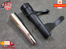 Saddle Hip Flask Top Leather Cased Stainless Steel Fox Hunting Horse Gift Black