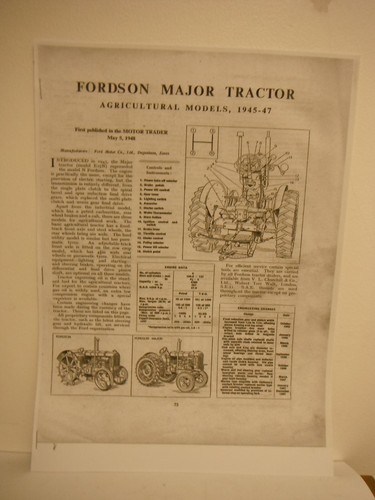 1948 fordson major e27n - fordson, 'e27n'
