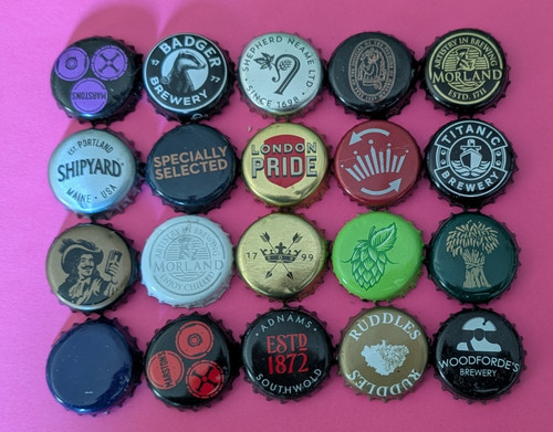 Beer lager bottle tops - beer,