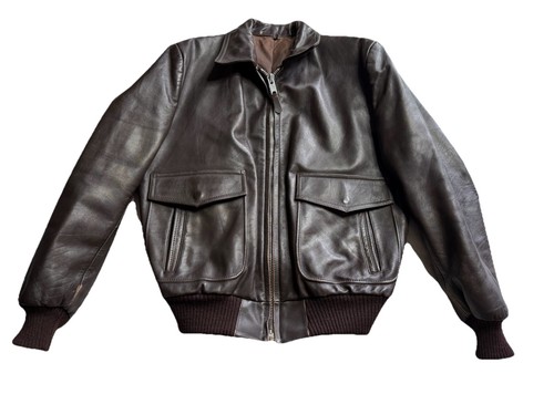 Brown leather pilots a2 - leather,