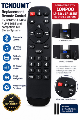 Tcnoumt replacement remote - tcnoumt,