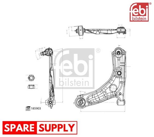 Control trailing arm wheel - arm,,