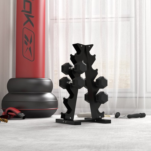 2x4kg rubber dumbbell sports - dumbbell,