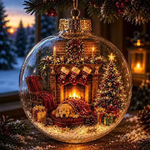 Lighted xmas ball ornament - xmas,