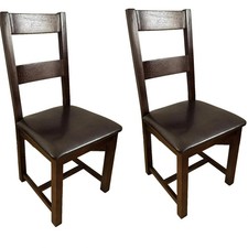 1 Pair OAK Ladder Back Solid