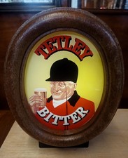 Tetley's bar font light, in working order.