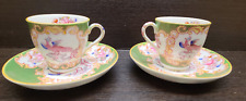 set of 2 Minton Cockatrice Porcelain Cup & saucer