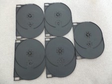 Replacement CD DVD Case Swing Tray / Insert - Double Disc Holder -Black x 5 (10)