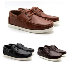 Boys Kids Boat Deck Moccasins Loafer Casual Lace Up Soft Comfy Dress Shoes UK Sz