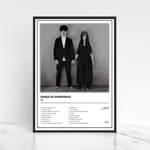 Album poster print music - u2,