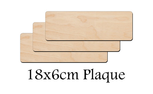 Wooden rectangle shape 18x6cm - rectangle,