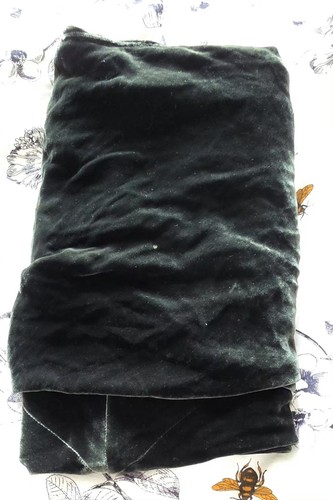 Dark green velvet - green, neck