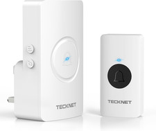 TECKNET Wireless Doorbell Plug in Door Bells Cordless IP65 Waterproof Door Chim