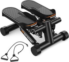 Sportsroyals Mini Stepper with Resistance Bands Home Fitness Machine 330LB