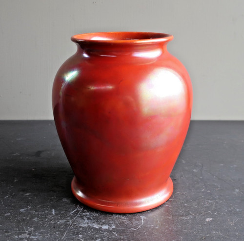 Ruskin pottery orange - ruskin, lustre