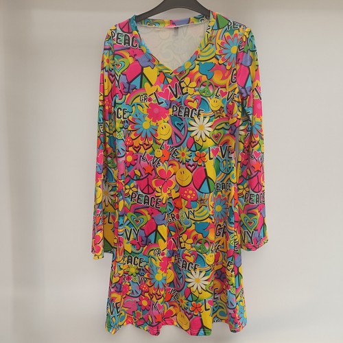Adult hippy flower power - power, peace