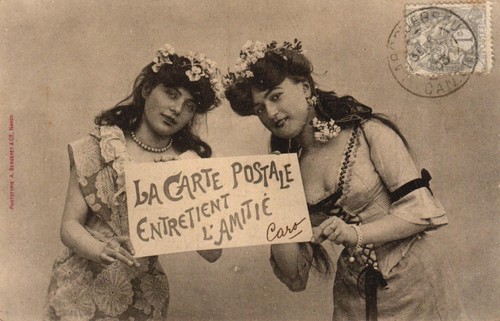 Postcard history ladies - postcard,