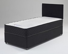 KIDS SHORT DIVAN BED IN BLACK